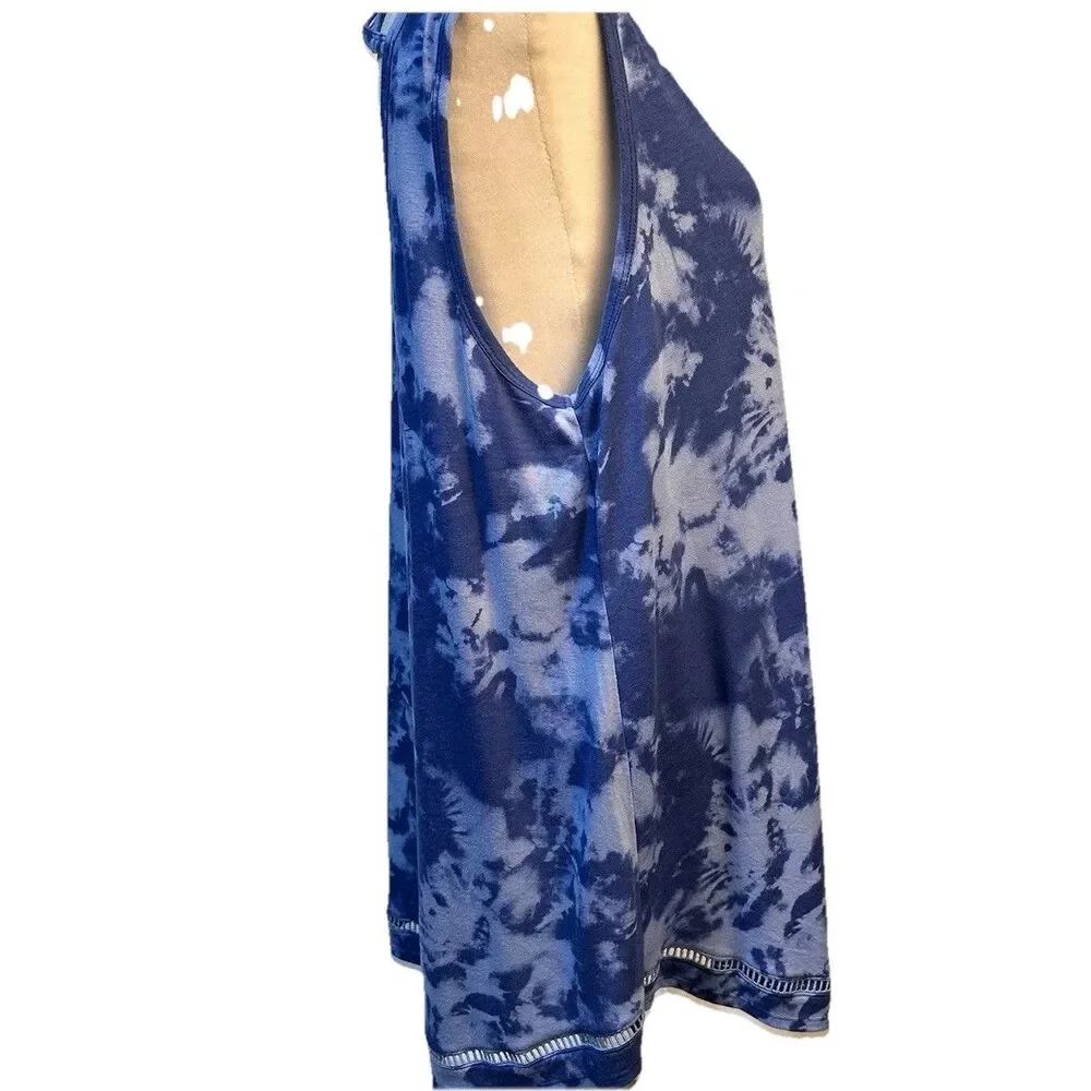 Wave Zone Tie Dye Lake Life Cover Up Size L - Picture 2 of 8